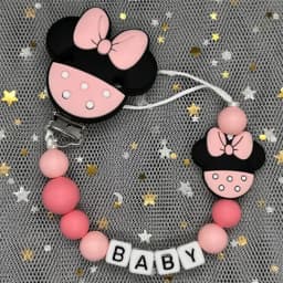 Custom Name Baby Pacifier Clips Chain Silicone Beads Teether Toys Dummy Holder Russian English Name Pacifier Chain Newborn Gift