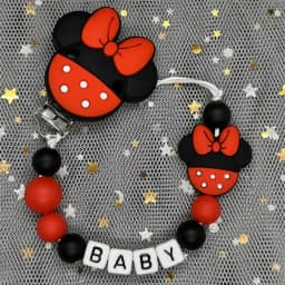 Custom Name Baby Pacifier Clips Chain Silicone Beads Teether Toys Dummy Holder Russian English Name Pacifier Chain Newborn Gift