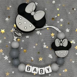 Custom Name Baby Pacifier Clips Chain Silicone Beads Teether Toys Dummy Holder Russian English Name Pacifier Chain Newborn Gift