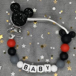 Custom Name Baby Pacifier Clips Chain Silicone Beads Teether Toys Dummy Holder Russian English Name Pacifier Chain Newborn Gift