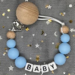 Custom Name Baby Pacifier Clips Chain Silicone Beads Teether Toys Dummy Holder Russian English Name Pacifier Chain Newborn Gift