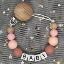 Custom Name Baby Pacifier Clips Chain Silicone Beads Teether Toys Dummy Holder Russian English Name Pacifier Chain Newborn Gift