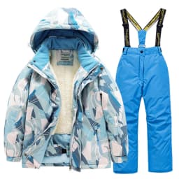 Children's Ski Suit for Men and Women, Large, Medium, and Small Children, Baby Thick Waterproof and Warm Snow Equipment