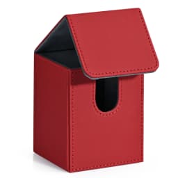 Card Deck Box, Card Storage Box Holds 100+ Single Sleeved Cards, PU Leather Magnetic Closure for Magic Cards TCG Cards
