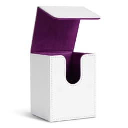 Card Deck Box, Card Storage Box Holds 100+ Single Sleeved Cards, PU Leather Magnetic Closure for Magic Cards TCG Cards