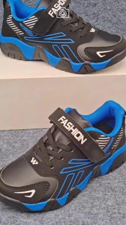 Kids Fashion Sneakers Boys Tennis Shoes Comfortable Leather Running Shoes Lightweight Outdoor Children's Sports Walking Shoes
