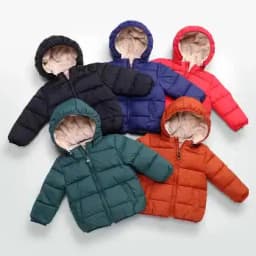 Winter Baby Kids Fleece Jacket For Children Cartoon Coats Autumn Boys Warm Hooded Down Jackets Girls Plush Warm Outerwear