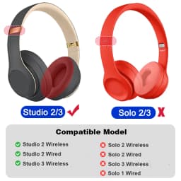 KUTOU Earpads For Beats Studio 3 3.0 Ear Pads Studio3 Headphone Replacement Pads Studio2 Ear Cushions Earpads Headset Foam Pad