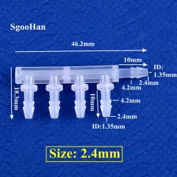 5~200Pcs 2.4~9.5mm PP Equal Dia 5-Ways Connector Aquarium Tank Air Pump Hose Joint Garden Irrigation System Pipe Pagoda Joints