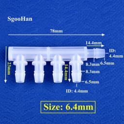 5~200Pcs 2.4~9.5mm PP Equal Dia 5-Ways Connector Aquarium Tank Air Pump Hose Joint Garden Irrigation System Pipe Pagoda Joints