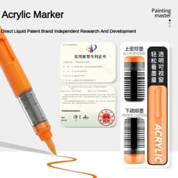 GRASP 1PC 84 Colors Acrylic Marker Pens Waterproof Pen Soft Brush Nib Student Art for Glass Stone Stationery School Art Supplies