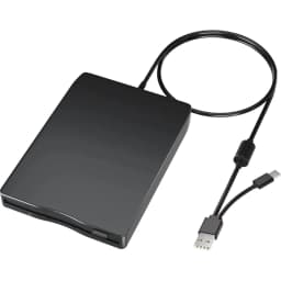 3.5 Inch External Floppy Disk Drive, Portable USB 3.0 Type-C 1.44MB FDD Disk Reader for PC Laptop Desktop Windows 11/10/8/7/XP