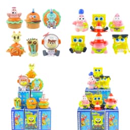 Spongebob Patrick Star Squidward Tentacles Delicious Crab Burger Anime Figure Collection Model Doll Blind Box Toys Birthday Gift