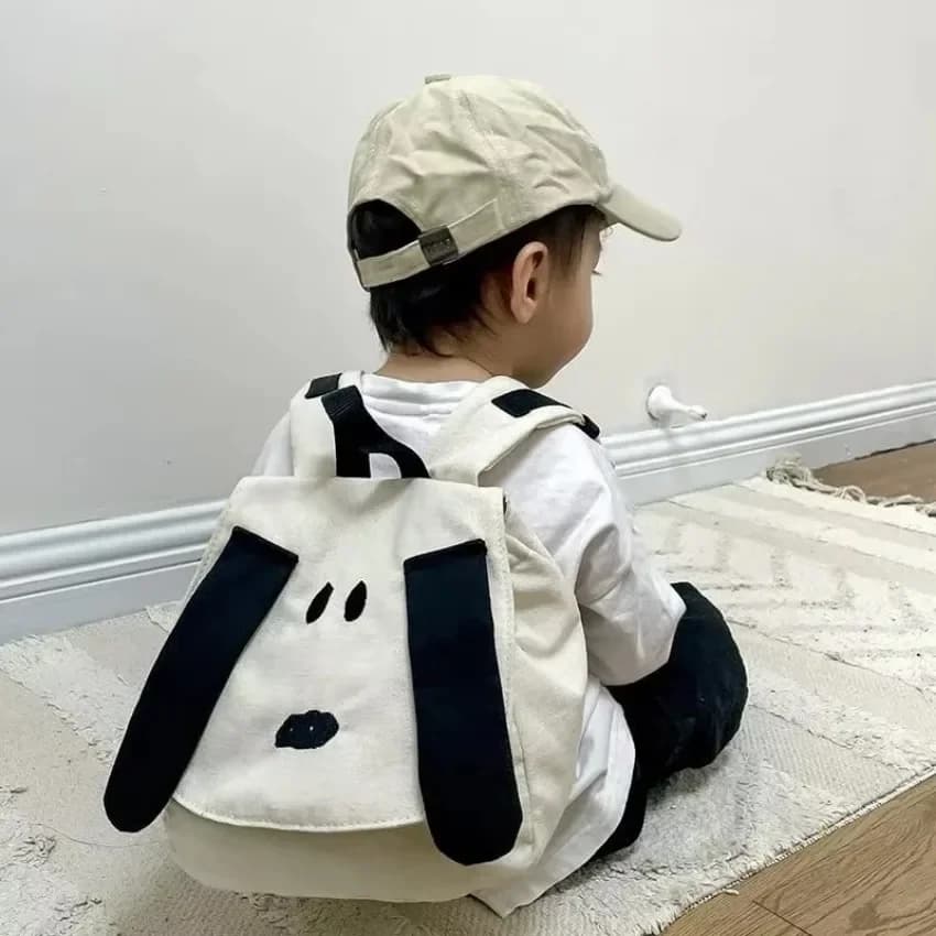1 Pcs Backpack Cartoon Cute Dog Boys and Girls Fashion Canvas Travel Bag