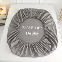 1 piece of solid color bed sheet for bedroom 100%Polyeste Elastic Band Around bedding Fitted Sheet Only (excluding pillowcases)