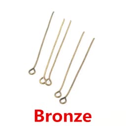 200pcs/bag 16 20 25 30 35 40 45 50mm Eye Head Pins Classic 7 colors Plated Eye Pins For Jewelry Findings Making DIY Supplies