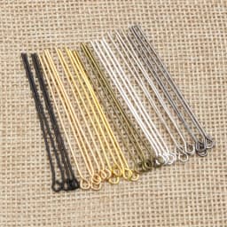 200pcs/bag 16 20 25 30 35 40 45 50mm Eye Head Pins Classic 7 colors Plated Eye Pins For Jewelry Findings Making DIY Supplies