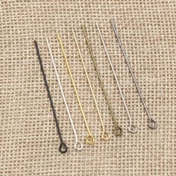 200pcs/bag 16 20 25 30 35 40 45 50mm Eye Head Pins Classic 7 colors Plated Eye Pins For Jewelry Findings Making DIY Supplies