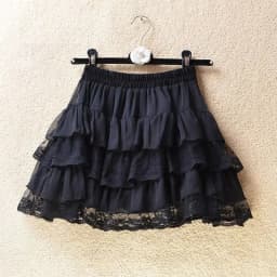 Gothic Lace Tutu Skirt Elastic Sexy Lace Mini Tulle Skirts Party Club Dancer Wear Black Bottoms High Street Y2k Women Clothing