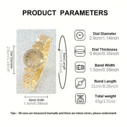 2pcs and 1pcs Elegant Crystal Watch Stainless Steel Fashion Simple Luxury Full Crystal Bracelet Quartz Watch