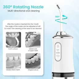 Portable Dental Water Flosser Oral Irrigator USB Rechargeable Water Floss Jet Tooth Pick 4 Tips 220ml Mouth Washing Machine