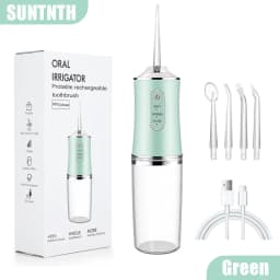 Portable Dental Water Flosser Oral Irrigator USB Rechargeable Water Floss Jet Tooth Pick 4 Tips 220ml Mouth Washing Machine