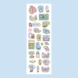 Korean Cartoon Cute Kawaii Graffiti Hand Drawn Rabbit Sticker Hand Account Photo Planner Diary Scrapbook DIY Decorative Stickers