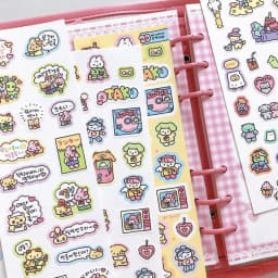 Korean Cartoon Cute Kawaii Graffiti Hand Drawn Rabbit Sticker Hand Account Photo Planner Diary Scrapbook DIY Decorative Stickers