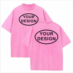 Custom T-shirt with Hip-hop Street Team Logo Men's 230G Pure Cotton, Loose Fit, High-temperature Printed Custom Top