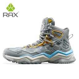RAX winter men's and women's hiking shoes snow boots waterproof leather sports shoes super warm men's boots outdoor work shoes