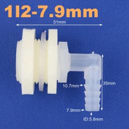 1 Set ABS 1/2 Inch To 6.4~20mm Elbow Water Tank Connector Aquarium Garden Irrigation Hose Joint Water Pipe 90 Degree Adapter