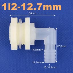 1 Set ABS 1/2 Inch To 6.4~20mm Elbow Water Tank Connector Aquarium Garden Irrigation Hose Joint Water Pipe 90 Degree Adapter
