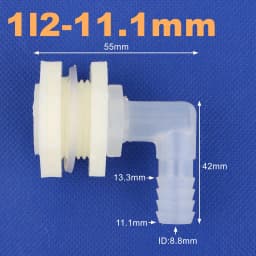 1 Set ABS 1/2 Inch To 6.4~20mm Elbow Water Tank Connector Aquarium Garden Irrigation Hose Joint Water Pipe 90 Degree Adapter