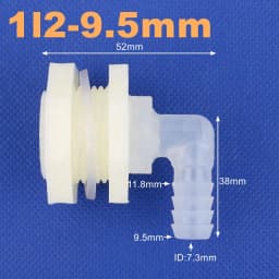 1 Set ABS 1/2 Inch To 6.4~20mm Elbow Water Tank Connector Aquarium Garden Irrigation Hose Joint Water Pipe 90 Degree Adapter