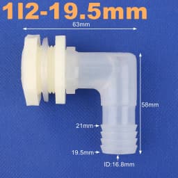 1 Set ABS 1/2 Inch To 6.4~20mm Elbow Water Tank Connector Aquarium Garden Irrigation Hose Joint Water Pipe 90 Degree Adapter