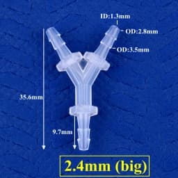 5~200pcs 2.4~12.7mm PP Y-Style Tee Connectors Aquarium Tank Air Pump Aerator Hose Joint Irrigation System Water Pipe Fittings
