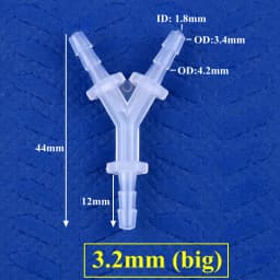 5~200pcs 2.4~12.7mm PP Y-Style Tee Connectors Aquarium Tank Air Pump Aerator Hose Joint Irrigation System Water Pipe Fittings