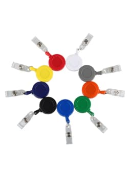 10pcs Retractable Pull Badge Reel Plastic ID Lanyard Name Tag Key Ring Chain Clips Hospital Nurse Badge Holder Credential Holder