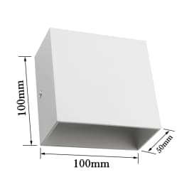 LED Wall Sconces 6W Modern Indoor Wall Lamp, White Up Down Wall Mount Lights for Living Room Hallway Bedroom Decor