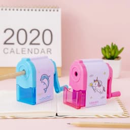 Lytwtw's Cute Unicorn Dolphin Mechanical Sharpener For Pencil School Office Supplies Creative Stationery Back To School
