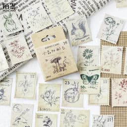 46Pcs/Box Green Forest Series Stickers Aesthetic Stickers Diary Planner Decorative Mobile Stickers Scrapbooking Craft Sticker