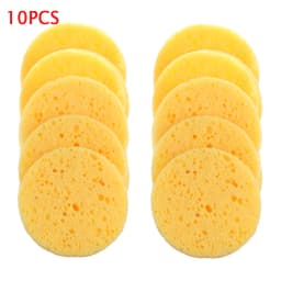 5/10pcs 6/7/8/9cm Face Round Makeup Remover Tool Natural Wood Pulp Sponge Cellulose Compress Cosmetic Puff Facial Washing Sponge