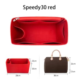 WUTA Felt Insert Bag Organizer For LV Speedy 20 25 30 35 Flap Handbag Inner Bag Makeup Travel Purse Storage Tote Bag Accessories