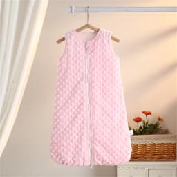 Baby Sleeping Bag 0-6m Autumn and Winter Vest-Style Bean Velvet Newborn Leg-Wrapped Sleeping Bag Anti-Kick Sleeveless Baby Sleeping Bag