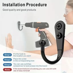 Black Metal Hooks with Screws Wall Mounted Hanging Hook for Coat Towel Bags Caps Hanger Kitchen Bathroom Storage Rack Holder