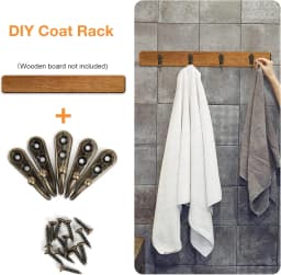Black Metal Hooks with Screws Wall Mounted Hanging Hook for Coat Towel Bags Caps Hanger Kitchen Bathroom Storage Rack Holder
