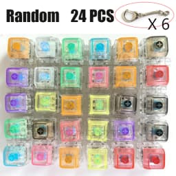 .LED free assembly keyboard keychain Fidget toy crystal clicker sensory toy stress relief keyboard keychain adult children's toy