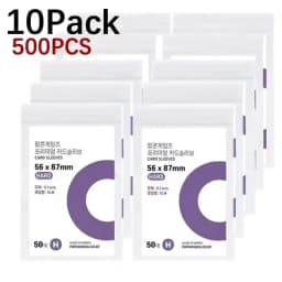 500-50PCS Premium Clear Plastic Card Sleeves Sturdy Transparent Card Holder Korea Kpop Idol Photcard Holographic Protector Film