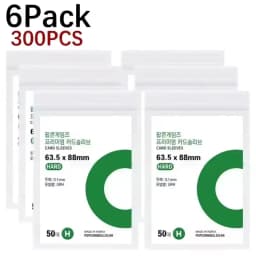 500-50PCS Premium Clear Plastic Card Sleeves Sturdy Transparent Card Holder Korea Kpop Idol Photcard Holographic Protector Film