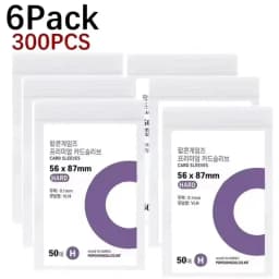 500-50PCS Premium Clear Plastic Card Sleeves Sturdy Transparent Card Holder Korea Kpop Idol Photcard Holographic Protector Film
